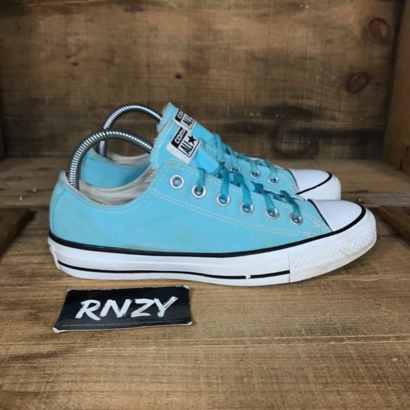 Converse Shoes - Converse All Star Turquoise White Low Top Sneakers